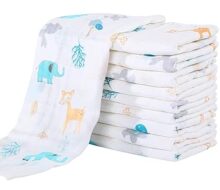 Amazon: Yoofoss Muslin Burp Cloths for Baby 10 P
